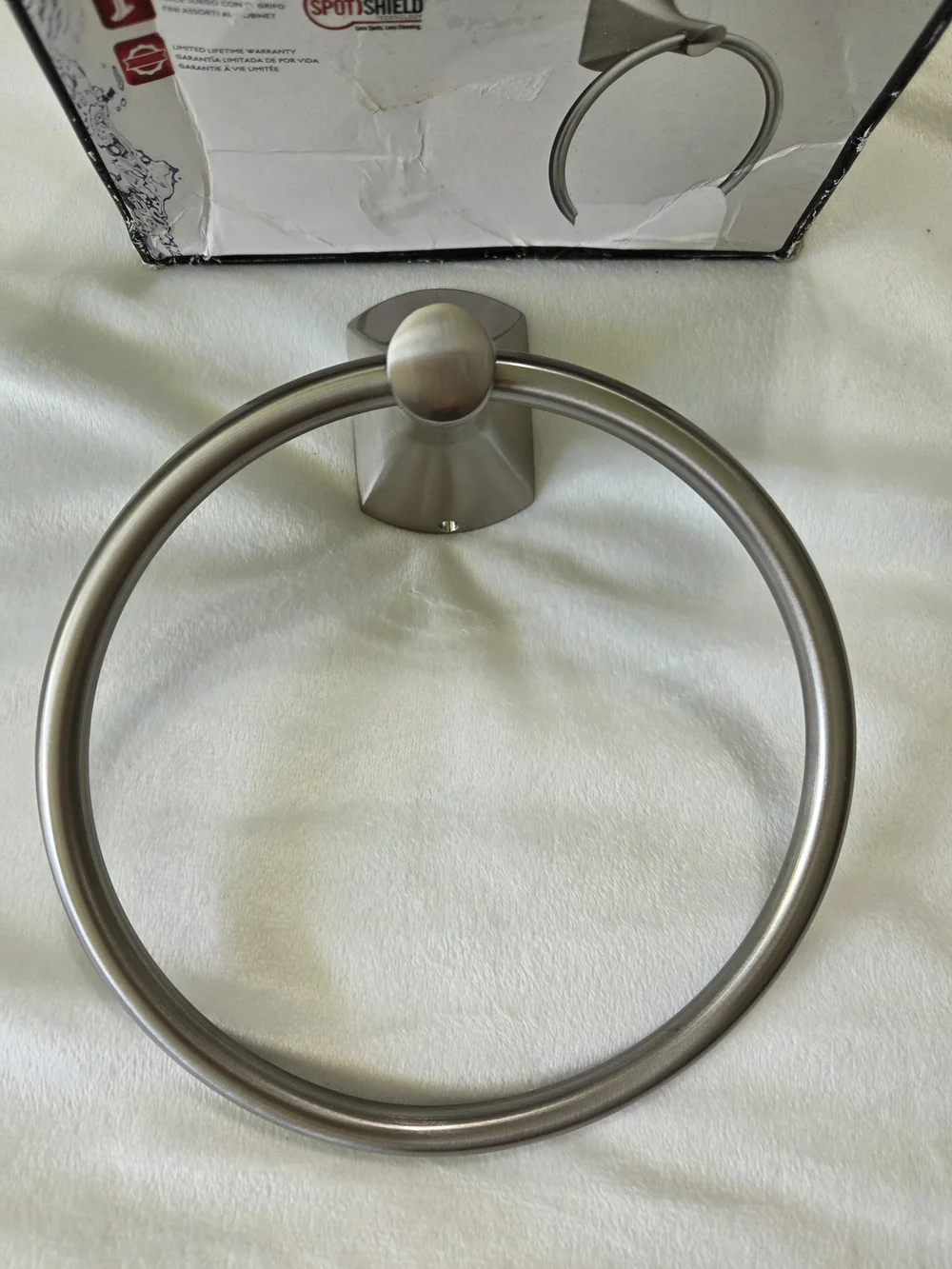 Delta Pierce Brushed Nickel Towel Ring PRC46-BN with Spotshield